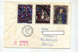 Lettre Recommandée Strasbourg Sur Vitraux  Chartres Paris Email - Manual Postmarks