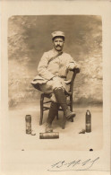 Militaire Du 240e Regiment D Artillerie, Obus, Photo Piequet Reims - Guerre 1914-18