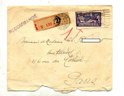 Lettre Recommandée  Flamme Paris 22 Cheques Sur Merson - Mechanical Postmarks (Advertisement)