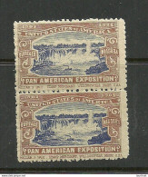 USA 1901 Pan American Exposition 1901 Buffalo & Niagara Advertising Poster Stamp Reklamemarke As Pair MNH - Nuevos