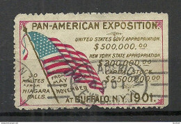 USA 1901 Pan American Exposition 1901 Buffalo & Niagara Falls Advertising Poster Stamp Reklamemarke O - Otros & Sin Clasificación