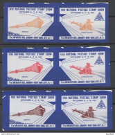 USA 1962 14th National Postage Stamp Show Cinderellas Poster Stamps ERROR Abart Variety = INVERTED Mercury MNH - Sonstige & Ohne Zuordnung