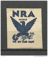 USA Cinderella Poster Stamp Charity NRA - Erinofilia