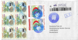 Postzegels > Afrika > Tunesië (1956-...) >aangetekende Luchtpostbrief  Met 2 Postzegels  (17812) - Tunesië (1956-...)