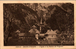 N°3136 W -cpa Bourg D'Oisans -l'église Et Les Rochers De Prégentil- - Bourg-d'Oisans