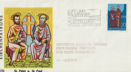 FT 14 . Affranchissement . 2 Enveloppes Illustrées Identiques . Liechtenstein . Saint Peter Et Saint-Paul . 1969 - Cartas & Documentos