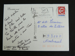 LE LAVANDOU - VAR - FLAMME SUR TIMBRE EURO ADHESIF - LA NUIT - Mechanical Postmarks (Advertisement)