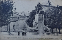Cpa 1919 CHALONS SUR MARNE Monument Du Duc De La Rochefoucault Et Les Arts Et Métiers - BAA01 - Châlons-sur-Marne