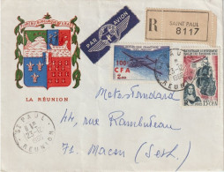 FT 13 . Affranchissement  Enveloppe Illustrée . La Réunion . Saint-Paul . - Covers & Documents