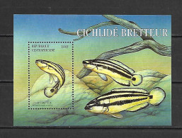 Central African 2001 Marine Life - Fishes MS MNH - Central African Republic
