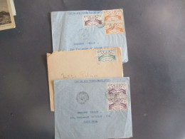 GUADELOUPE LOT DE 3 LETTRE AFFRANCHISSEMENT TIMBRE GUADELOUPE  6 TIMBRES - Covers & Documents