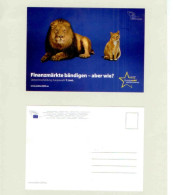 (34) Leone E Gatto, Cartolina Tedesca Wahlen 2009, Parlamento Europeo Logo, Elezioni Germania (1 Cart. Fronte-retro) - Advertising