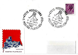 ITALIA ITALY - 1971 MODIGLIANA (FO) 2^ Mostra Filatelica (rocca Dei Guidi) - 120 - Châteaux