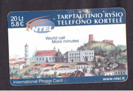 Lithuania,Phonecard ›View ,20 LT/5.8€, Col:LT-PRE-NTE-0001 - Lithuania