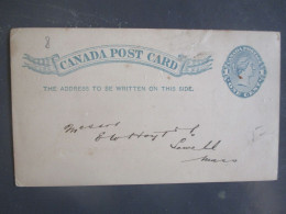 CANADA LYMAN SONS ET CO MONTREAL ENTIER POSTAL 1891 CANADA POST CARD - Storia Postale