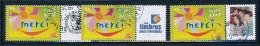 France 2001 - 3433A+Ab Trois Timbres Merci Personnalisés - Oblitéré - Used Stamps