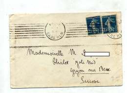 Lettre Flamme Muette Paris P L M Sur Semeuse - Mechanical Postmarks (Advertisement)