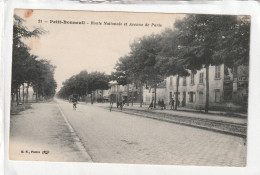 CPA :  14 X 9  - Petit-Bonneuil  -  Route Nationale Et Avenue De Paris - Bonneuil Sur Marne