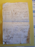 CERTIFICAT CHASSEUR A CHEVAL DES VOSGES 24 REGIMENT D ANGLIJAN 1818 - Historical Documents