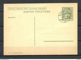POLEN Poland O 1939 ≈Å√≥d≈∫ 1 (SMALL Size Cancel) Stationery Card Ganzsache 10 Gr. Stamped But Not Postally Used - Postwaardestukken