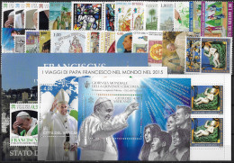 2016 Vaticano Complete Year 28v.+3MS+1booklet MNH - Otros & Sin Clasificación