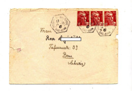 Lettre Cachet Rural Dossenheim Sur Gandon - Manual Postmarks