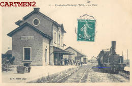 PONT-DE-CHERUY TIGNIEU LA GARE TRAIN LOCOMOTIVE TRAMWAY 38 ISERE - Pont-de-Chéruy