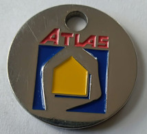 Jeton De Caddie -  Magasin - Meubles ATLAS - 30 ANS ATLAS, 30 ANS D' IDEES - En Métal - Neuf  - (1) - - Trolley Token/Shopping Trolley Chip