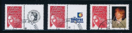 France 2003 - 3587A+Aa Trois Timbres Marianne Du 14 Juillet Personnalisé - Oblitéré - Used Stamps