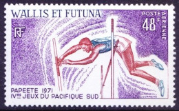 Wallis And Futuna 1971 MNH, Athletics, Pole Vaulting, Sports, 4th South Pacific Games - Leichtathletik