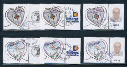 France 2004 - 3632A+Ab Et 3633A+Ab Six  Timbres Coeurs Chanel Personnalisés - Oblitéré - Used Stamps