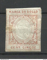 ITALIA ITALY 1863 Fiscaux Fiscal Tax Marca Da Bollo Dimension (*) Steuermarke King K√∂nig Victor Emmanuel II - Revenue Stamps
