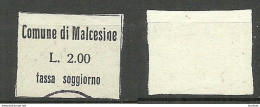 ITALIA ITALY Commune Di Malcesine Local City Revenue Tax Stamp Tassa Di Soggiorno 2.00 L. O - Fiscales
