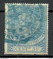 ITALIA ITALY 1871 Revenue Tax Fiscal Atti Amministrativi 50 C. Vittorio Emanuele II Marca Da Bollo O - Revenue Stamps