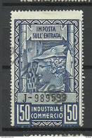 ITALIA ITALY O 1942 Revenue Tax Fiscal 50 Lire Industria E Commercio Imposta Sull'entrata O - Fiscale Zegels
