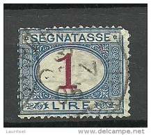ITALIA ITALIEN ITALY 1908 Postage Due Tax Steuermarke Segnatasse 1 Lire O - Fiscales