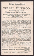 Doodsprentje / Image Mortuaire Remi Duthoo - Ingelbert - Lendelede 1880-1919 - Overlijden