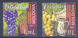 2021. Moldova, Viticulture, Joint Issue With Romania, 2v, Mint/** - Moldova