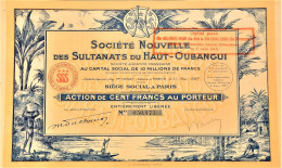 S.A. Société Nouvelle Des Sultanats  Du Haut-Oubangui (1927) - DECO - Afrique