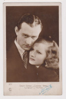 Actress Movie Star GRETA GARBO And CONRAD NAGEL In Movie Scene "Le Baiser" _ "The Kiss", Vintage French Postcard (166) - Actors