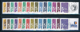 France 2004 - 3688B-3688R Deux Séries Timbres Personnalisés Marianne Du 14 Juillet Avec Logo Céres Et TPP - Oblitéré - Used Stamps