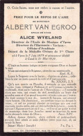 Doodsprentje / Image Mortuaire Albert Van Egroo - Weyland Ieper 1879-1929 - Décès