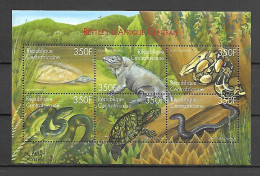 Central African 2001 Animals - Reptiles Sheetlet #1 MNH - Other & Unclassified
