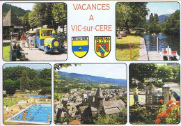 CANTAL - Vacances à VIC-sur-CERE En 5 Vues + Blasons - Editions BOS - Other & Unclassified