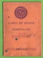 France - Carte De Séjour Temporaire - Passport - Passeporte - Reisepass - Unclassified