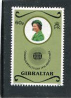 GIBRALTAR - 1983  60p  COMMONWEALTH DAY  MINT - Gibilterra