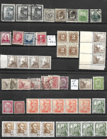 ESPAGNE -52 TRES BEAUX TIMBRES DONT 11 NEUFS * * AVEC 6 BLOCS  ET 41 OBLITERES -  PAS EMINCE-DE 1931-52- 2 SCANS PORT EN - Used Stamps