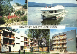 72501056 Balaton Plattensee Motorboot Gebaeude  Budapest - Ungheria