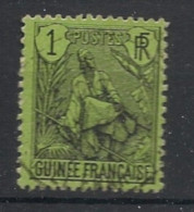 GUINEE - 1904 - N°YT. 18 - Berger Pulas 1c Noir Sur Vert - Oblitéré / Used - Usati