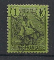 GUINEE - 1904 - N°YT. 18 - Berger Pulas 1c Noir Sur Vert - Oblitéré / Used - Gebraucht